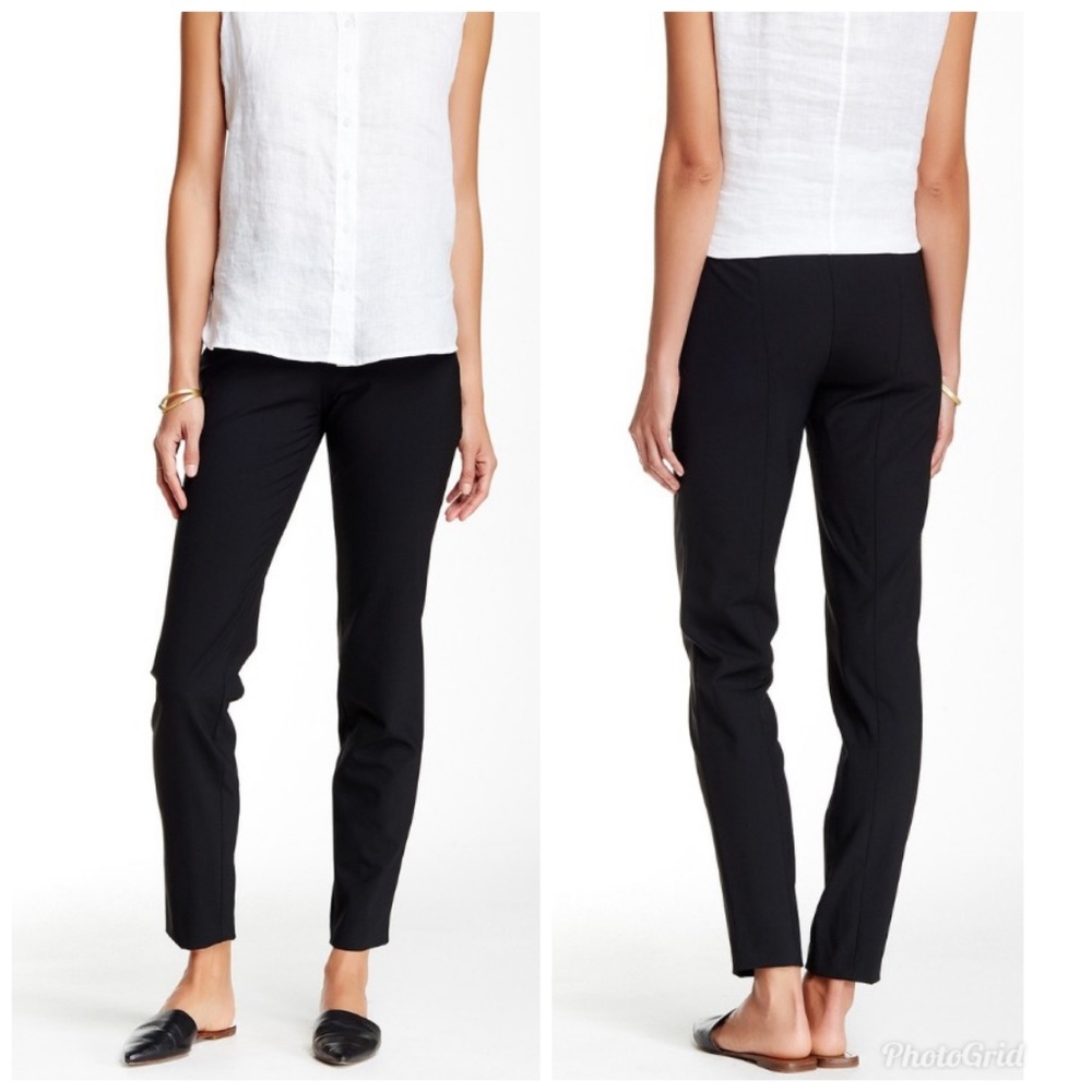 Theory Black Wool Blend High Waisted Trouser 4